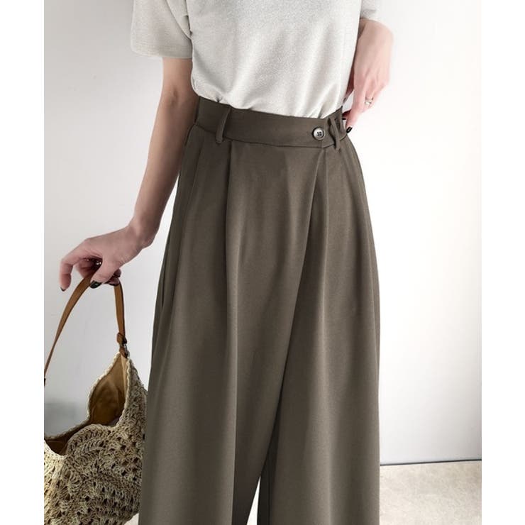 今季トレンドの抜け感がほどよい♪カットジョーゼットワイドラップパンツ | Classical Elf  | 詳細画像30 