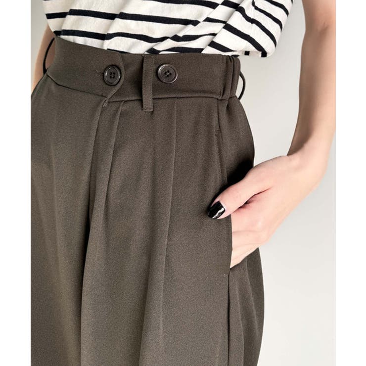 今季トレンドの抜け感がほどよい♪カットジョーゼットワイドラップパンツ | Classical Elf  | 詳細画像39 