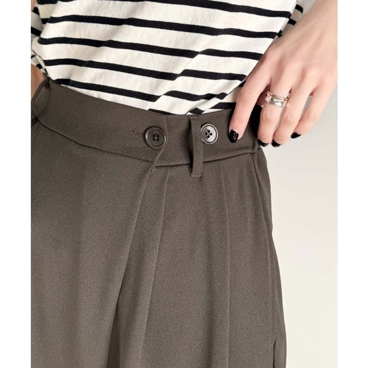 今季トレンドの抜け感がほどよい♪カットジョーゼットワイドラップパンツ | Classical Elf  | 詳細画像41 