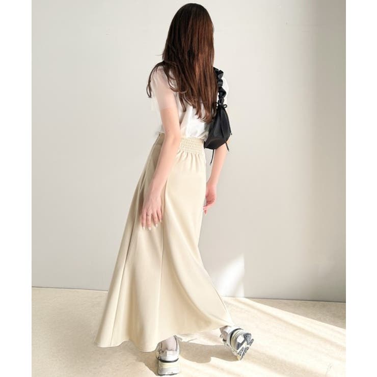 美ライン。カットジョーゼットハイウエストマーメイドロング 美ライン。カットジョーゼットハイウエストマーメイドロング