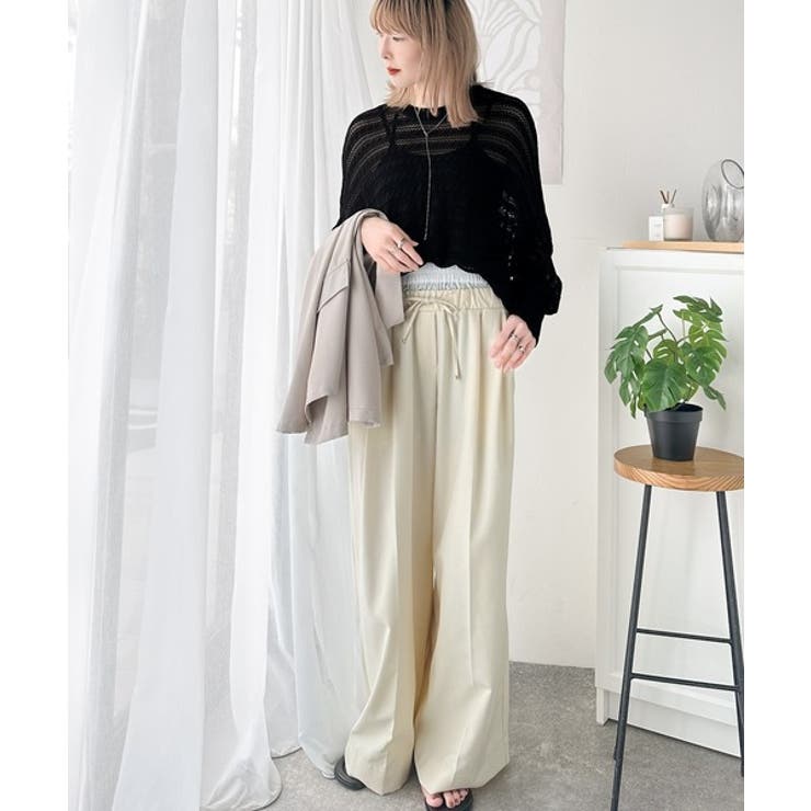 大人の洗練カジュアル。透かし編みケーブル柄ニットプルオーバー（長袖） | Classical Elf  | 詳細画像10 