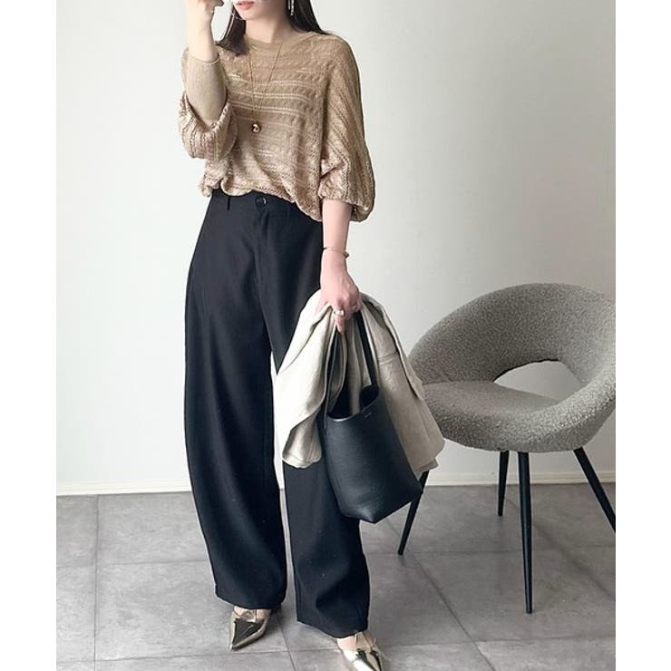 大人の洗練カジュアル。透かし編みケーブル柄ニットプルオーバー（長袖） | Classical Elf  | 詳細画像15 