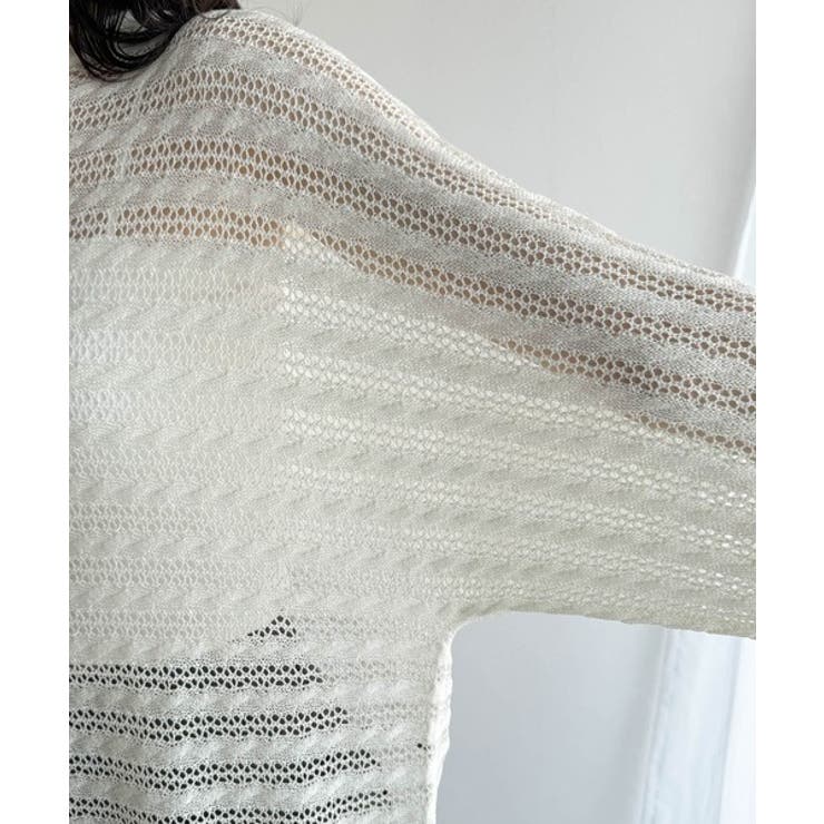 大人の洗練カジュアル。透かし編みケーブル柄ニットプルオーバー（長袖） | Classical Elf  | 詳細画像22 