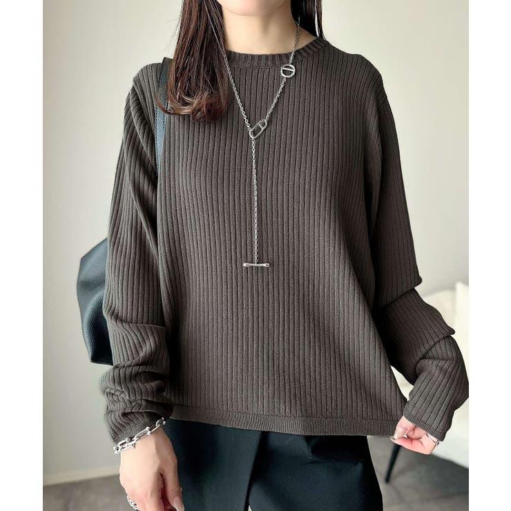 着映えトップス。シンプルサマーリブニット（半袖） | Classical Elf  | 詳細画像63 