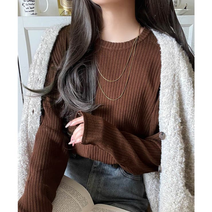 着映えトップス。シンプルサマーリブニット（半袖） | Classical Elf  | 詳細画像64 