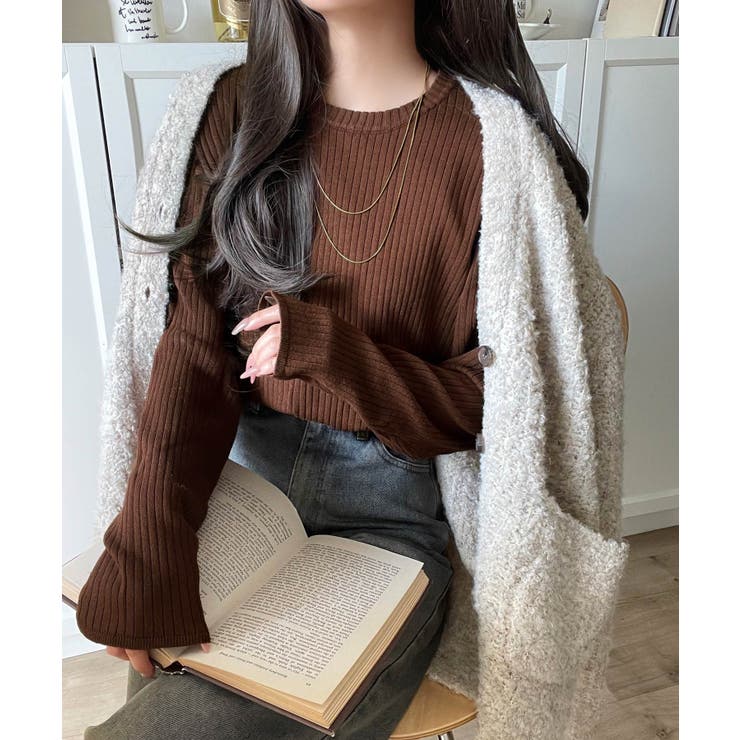 着映えトップス。シンプルサマーリブニット（半袖） | Classical Elf  | 詳細画像67 