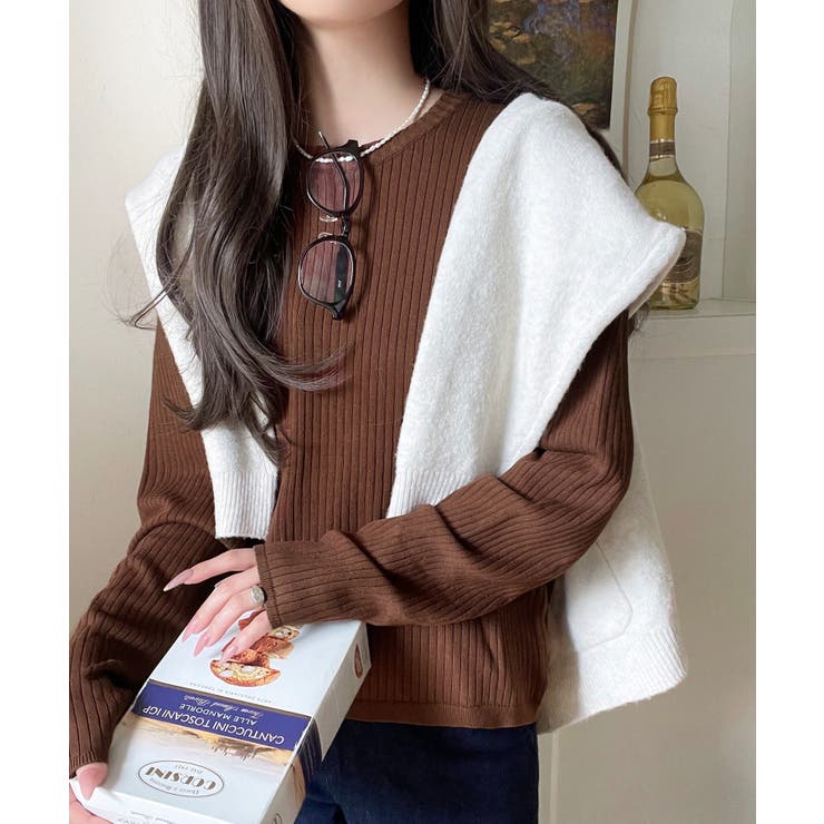 着映えトップス。シンプルサマーリブニット（半袖） | Classical Elf  | 詳細画像68 