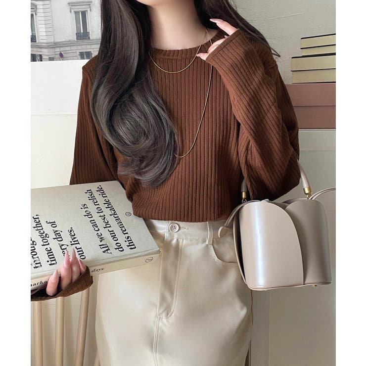 着映えトップス。シンプルサマーリブニット（半袖） | Classical Elf  | 詳細画像71 