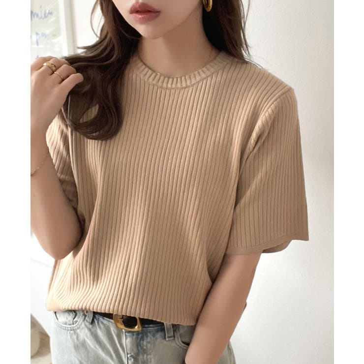 着映えトップス。シンプルサマーリブニット（半袖） | Classical Elf  | 詳細画像92 