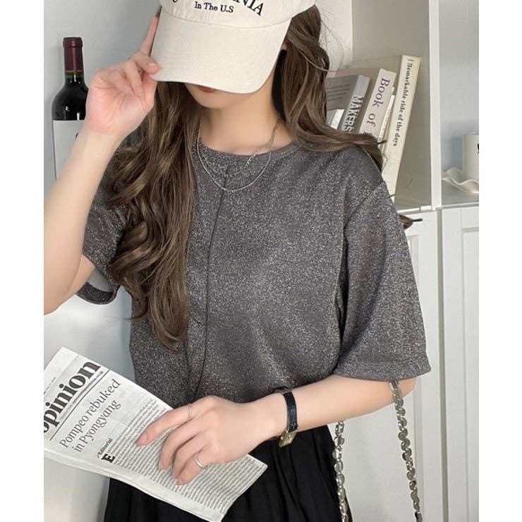 光を纏う。センターメロウシアーラメ半袖Tシャツ | Classical Elf  | 詳細画像7 