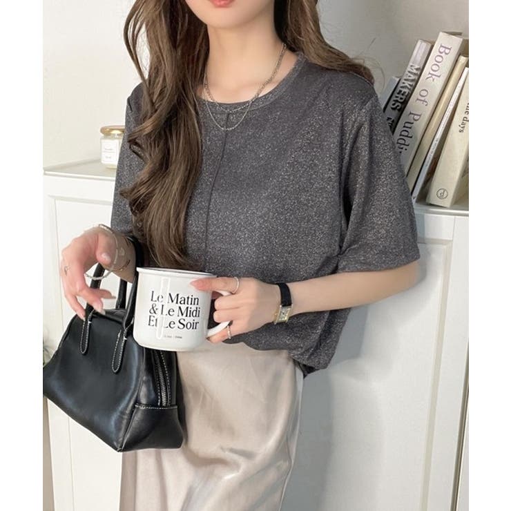 光を纏う。センターメロウシアーラメ半袖Tシャツ | Classical Elf  | 詳細画像9 