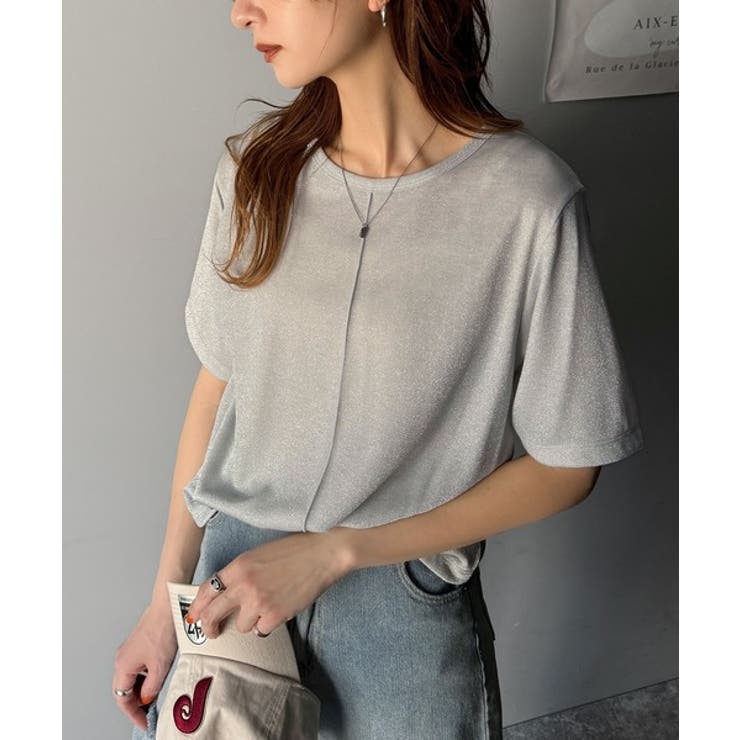 光を纏う。センターメロウシアーラメ半袖Tシャツ | Classical Elf  | 詳細画像15 