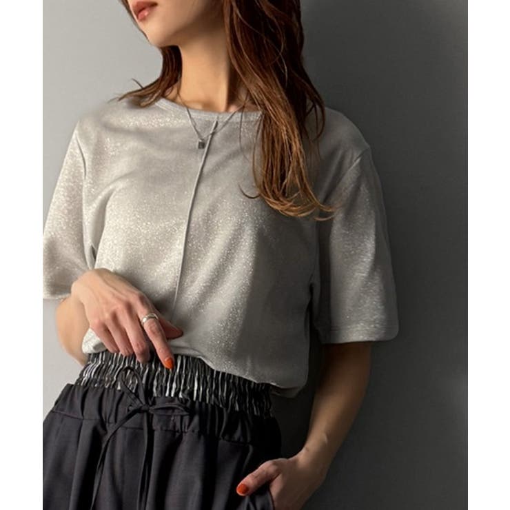 光を纏う。センターメロウシアーラメ半袖Tシャツ | Classical Elf  | 詳細画像18 