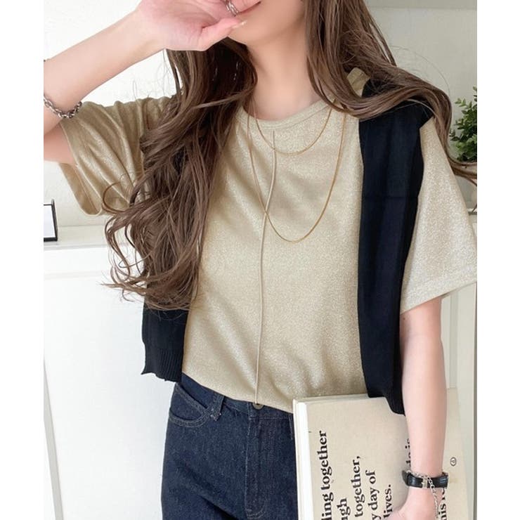 光を纏う。センターメロウシアーラメ半袖Tシャツ | Classical Elf  | 詳細画像28 