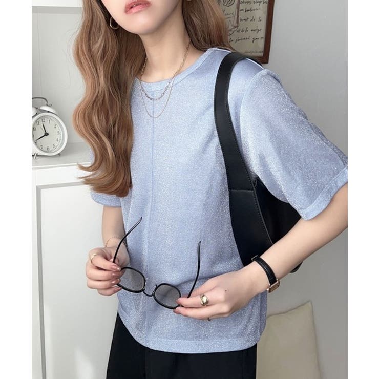 光を纏う。センターメロウシアーラメ半袖Tシャツ | Classical Elf  | 詳細画像33 