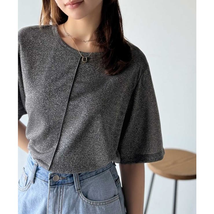 光を纏う。センターメロウシアーラメ半袖Tシャツ | Classical Elf  | 詳細画像3 