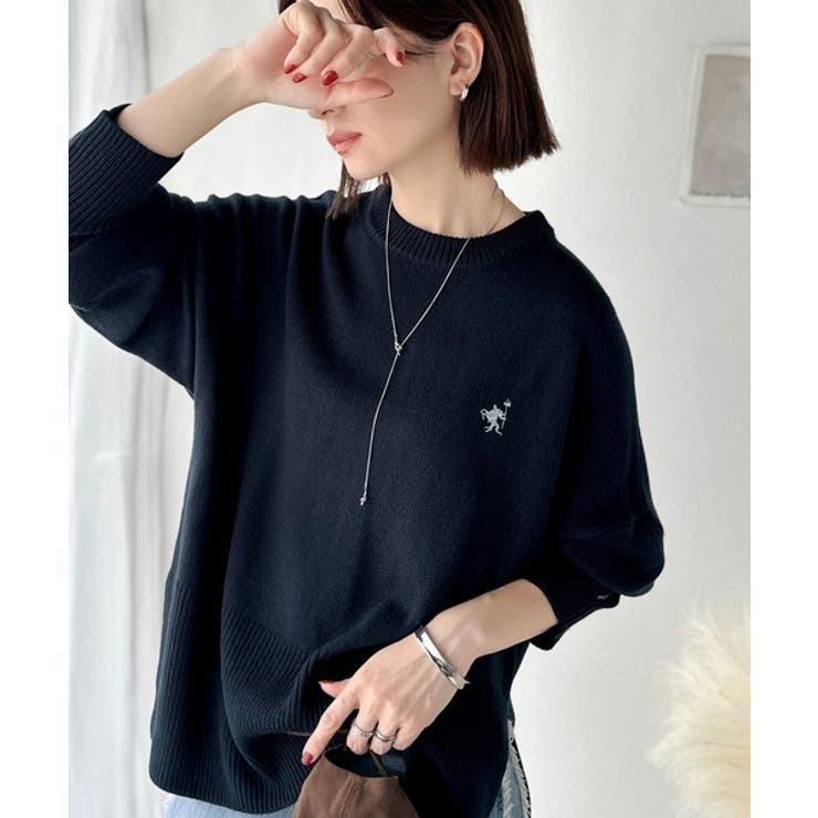 【新品未使用タグ付き】ELLIE ellie エリードライバーズニットネイビー 新品未使用タグ付き】ELLIE ellie エリードライバーズニットネイビー