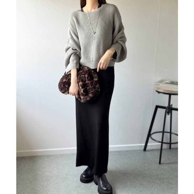 立体スリーブで叶える、こなれシルエット。コクーンスリーブシンプルプルオーバーニッ… | Classical Elf  | 詳細画像18 