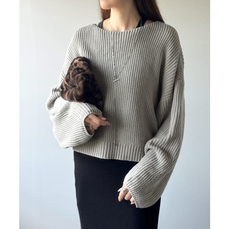 立体スリーブで叶える、こなれシルエット。コクーンスリーブシンプルプルオーバーニッ… | Classical Elf  | 詳細画像19 