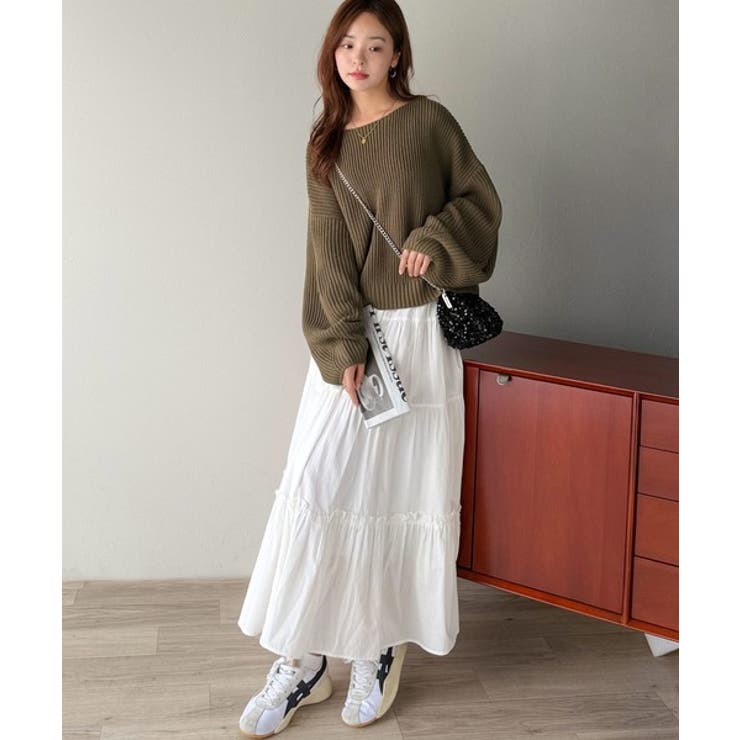 立体スリーブで叶える、こなれシルエット。コクーンスリーブシンプルプルオーバーニッ… | Classical Elf  | 詳細画像25 