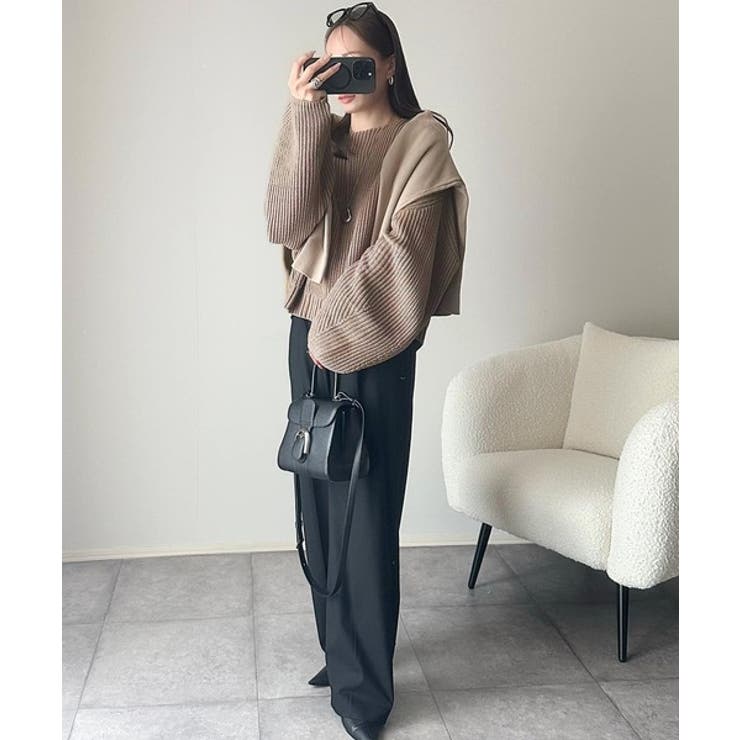 立体スリーブで叶える、こなれシルエット。コクーンスリーブシンプルプルオーバーニッ… | Classical Elf  | 詳細画像31 