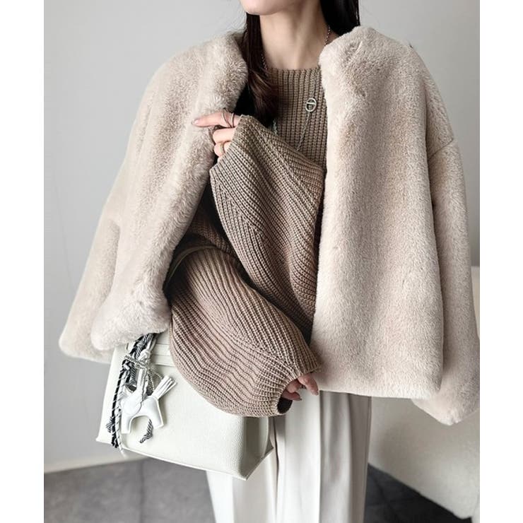 立体スリーブで叶える、こなれシルエット。コクーンスリーブシンプルプルオーバーニッ… | Classical Elf  | 詳細画像34 