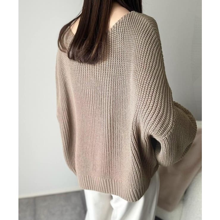 立体スリーブで叶える、こなれシルエット。コクーンスリーブシンプルプルオーバーニッ… | Classical Elf  | 詳細画像36 