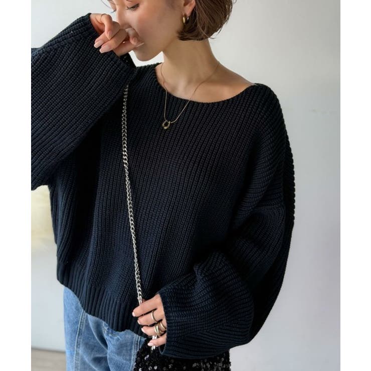 立体スリーブで叶える、こなれシルエット。コクーンスリーブシンプルプルオーバーニッ… | Classical Elf  | 詳細画像38 