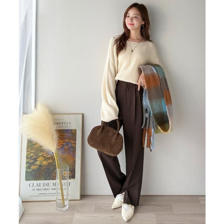 立体スリーブで叶える、こなれシルエット。コクーンスリーブシンプルプルオーバーニッ… | Classical Elf  | 詳細画像3 