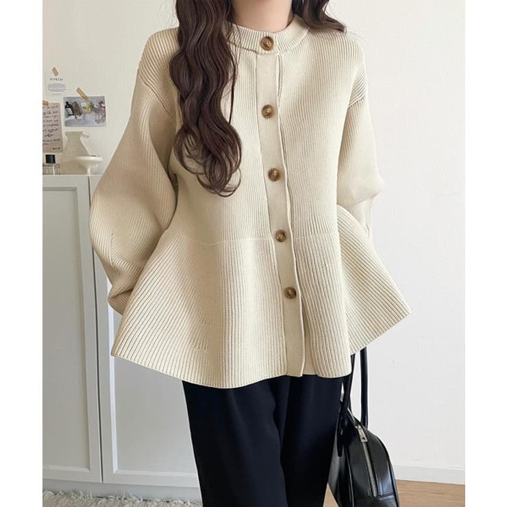 着るだけでメリハリ美人♪シーンで選べる2way仕様。2wayペプラムニットカーデ… | Classical Elf  | 詳細画像6 