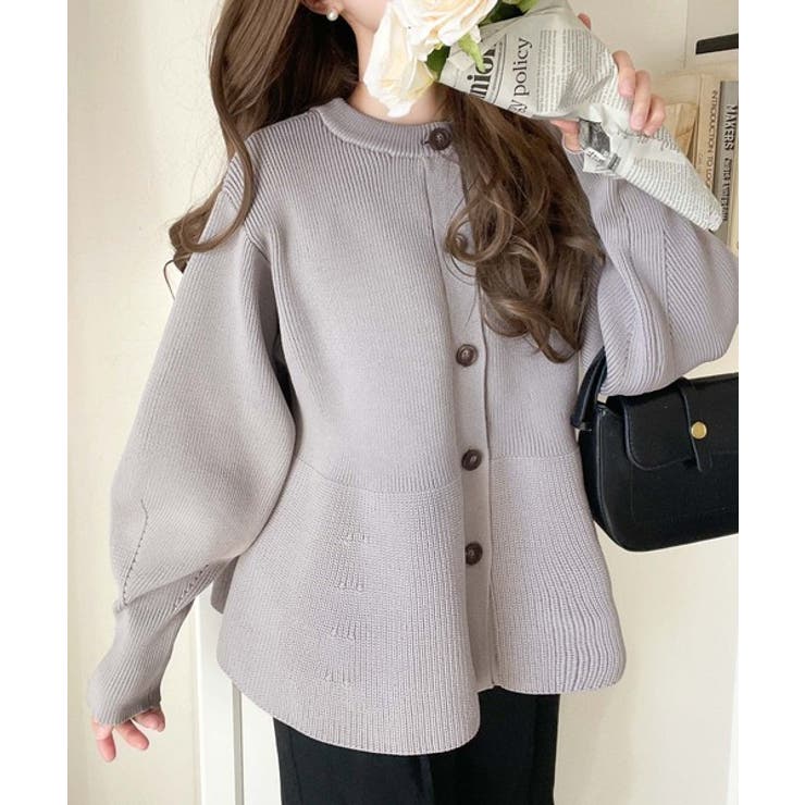 着るだけでメリハリ美人♪シーンで選べる2way仕様。2wayペプラムニットカーデ… | Classical Elf  | 詳細画像23 