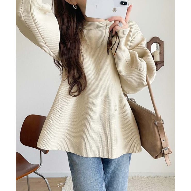 着るだけでメリハリ美人♪シーンで選べる2way仕様。2wayペプラムニットカーデ… | Classical Elf  | 詳細画像3 