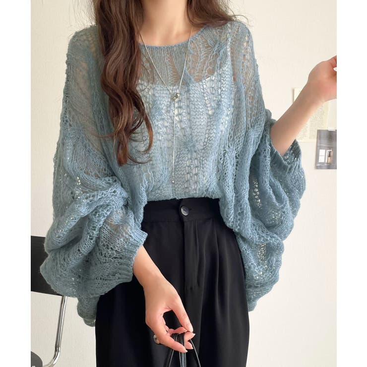 ゆるっと抜け感漂う！透かし編みケーブルオーバーサイズニット（長袖） | Classical Elf  | 詳細画像26 