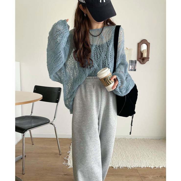 ゆるっと抜け感漂う！透かし編みケーブルオーバーサイズニット（長袖） | Classical Elf  | 詳細画像27 