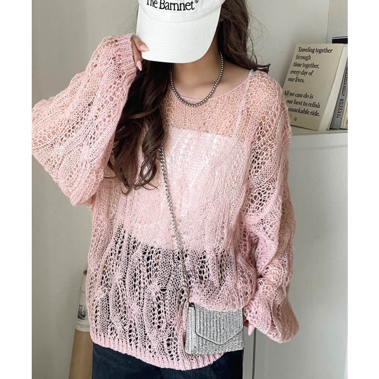 ゆるっと抜け感漂う！透かし編みケーブルオーバーサイズニット（長袖） | Classical Elf  | 詳細画像35 