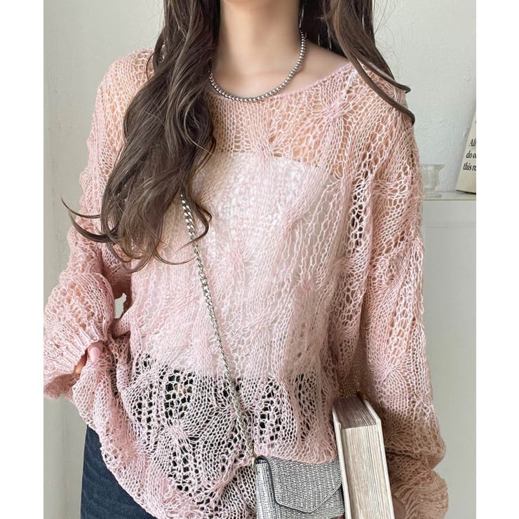 ゆるっと抜け感漂う！透かし編みケーブルオーバーサイズニット（長袖） | Classical Elf  | 詳細画像36 