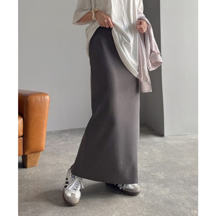 スリット位置自由自在。マルチWAYニットナロースカート（ロング丈） | Classical Elf  | 詳細画像11 