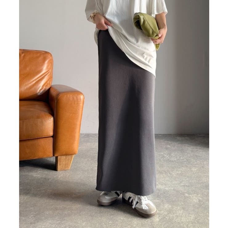 スリット位置自由自在。マルチWAYニットナロースカート（ロング丈） | Classical Elf  | 詳細画像12 