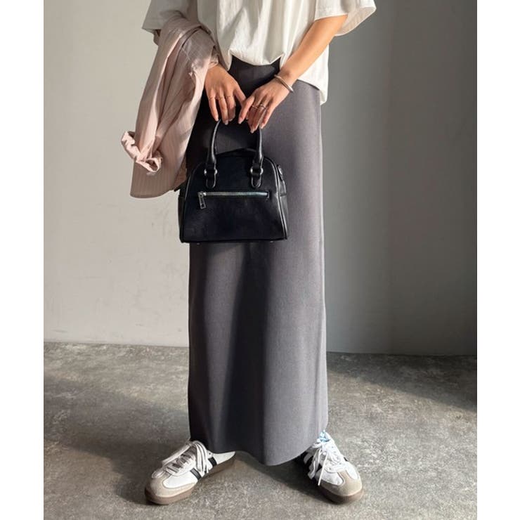 スリット位置自由自在。マルチWAYニットナロースカート（ロング丈） | Classical Elf  | 詳細画像13 