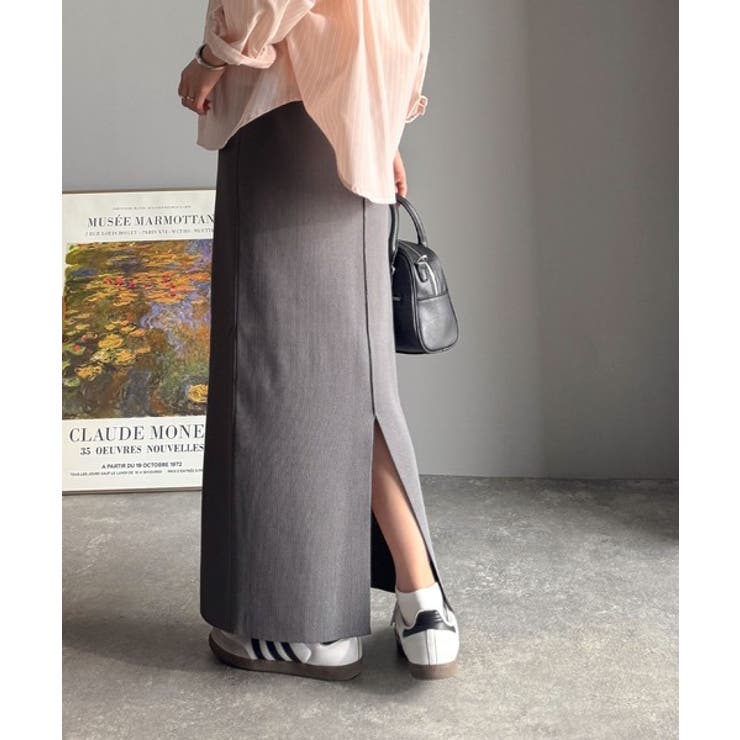 スリット位置自由自在。マルチWAYニットナロースカート（ロング丈） | Classical Elf  | 詳細画像16 
