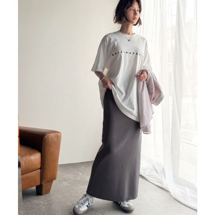 スリット位置自由自在。マルチWAYニットナロースカート（ロング丈） | Classical Elf  | 詳細画像19 