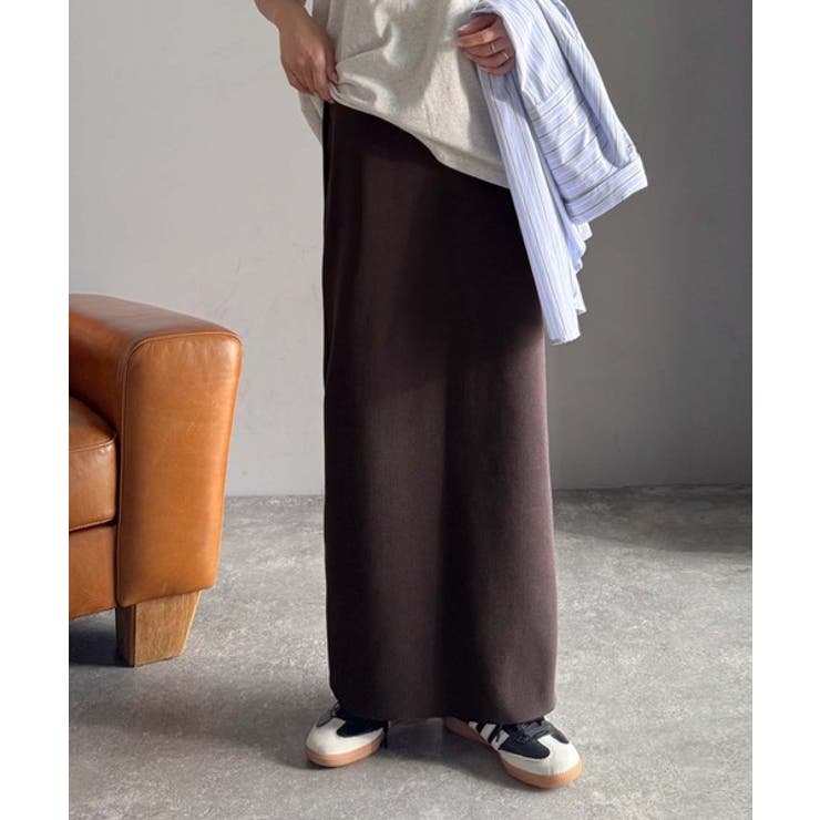 スリット位置自由自在。マルチWAYニットナロースカート（ロング丈） | Classical Elf  | 詳細画像21 