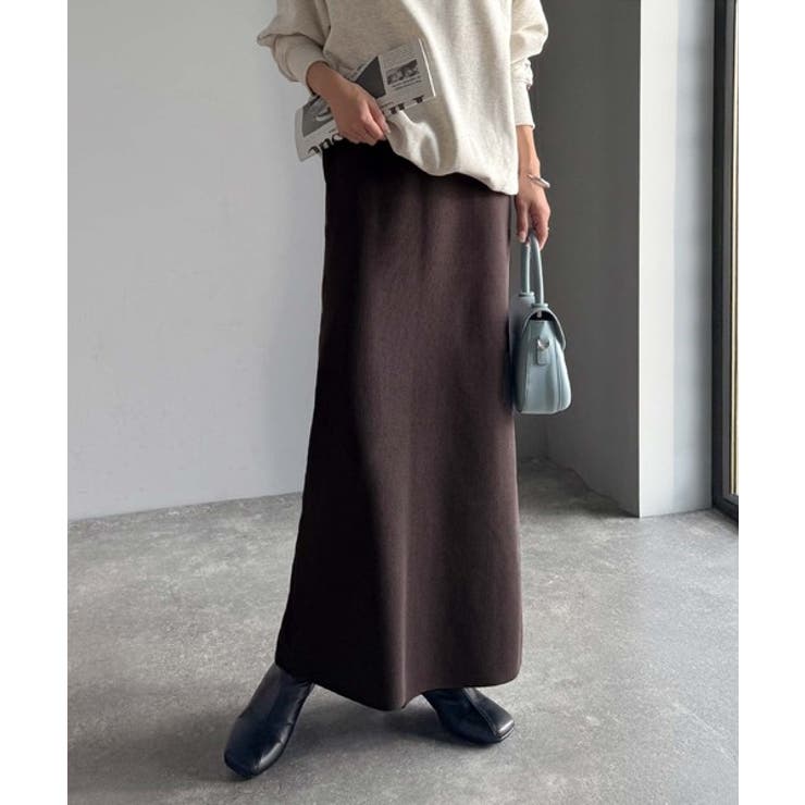 スリット位置自由自在。マルチWAYニットナロースカート（ロング丈） | Classical Elf  | 詳細画像22 