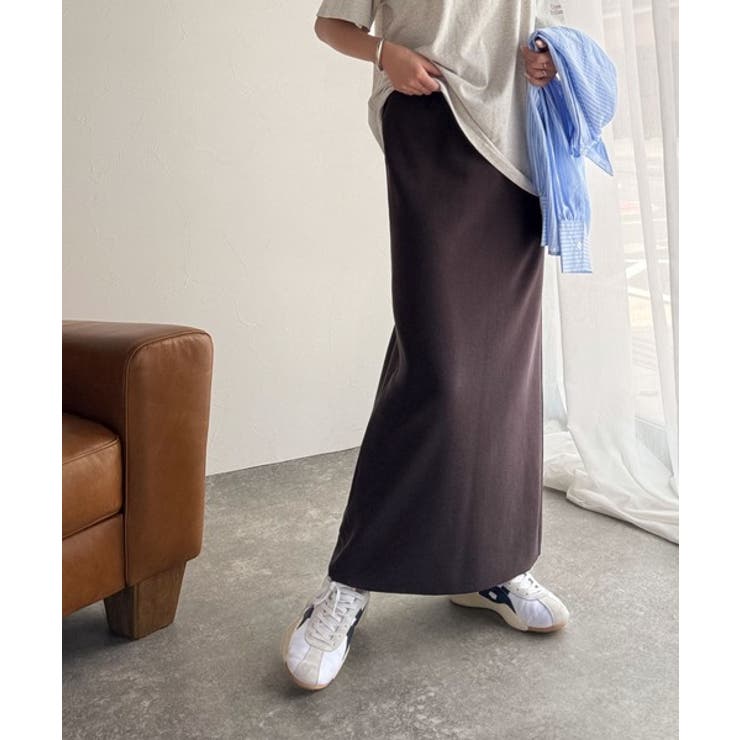 スリット位置自由自在。マルチWAYニットナロースカート（ロング丈） | Classical Elf  | 詳細画像23 