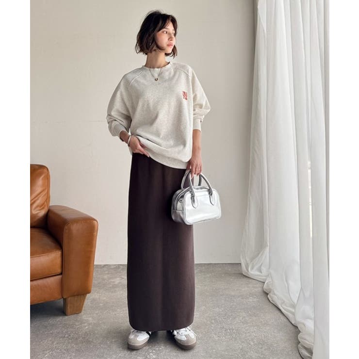 スリット位置自由自在。マルチWAYニットナロースカート（ロング丈） | Classical Elf  | 詳細画像25 