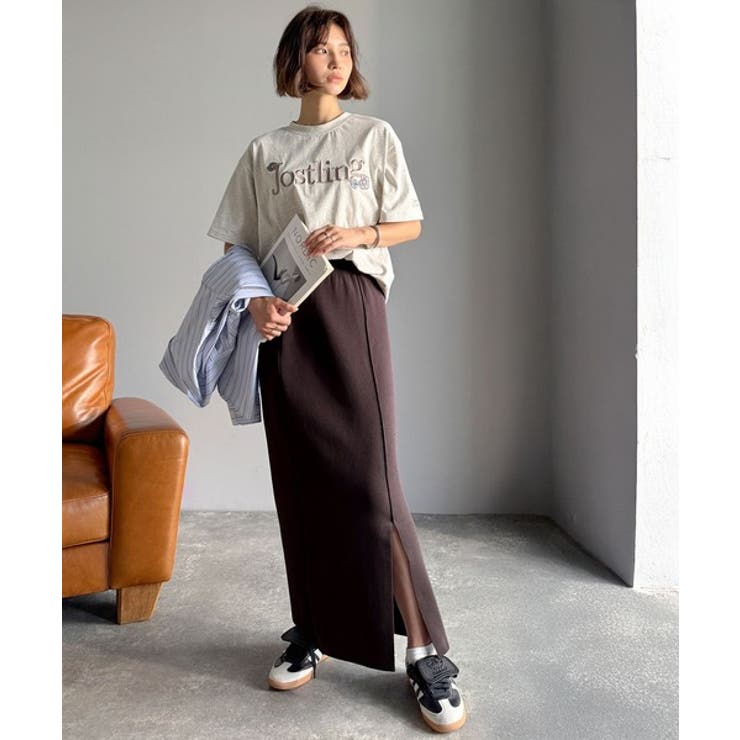 スリット位置自由自在。マルチWAYニットナロースカート（ロング丈） | Classical Elf  | 詳細画像27 