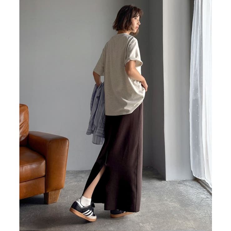 スリット位置自由自在。マルチWAYニットナロースカート（ロング丈） | Classical Elf  | 詳細画像29 