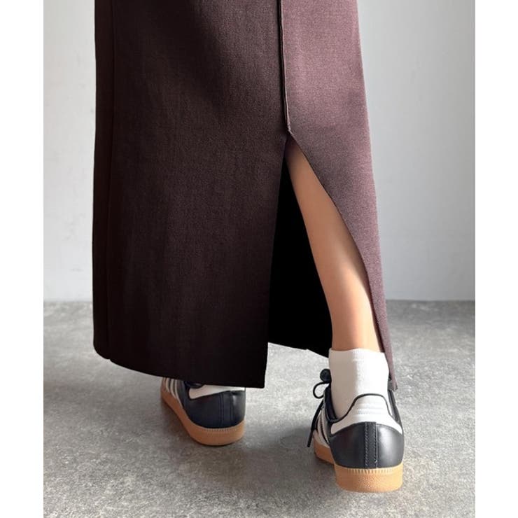スリット位置自由自在。マルチWAYニットナロースカート（ロング丈） | Classical Elf  | 詳細画像33 