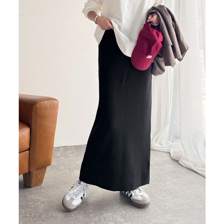 スリット位置自由自在。マルチWAYニットナロースカート（ロング丈） | Classical Elf  | 詳細画像3 