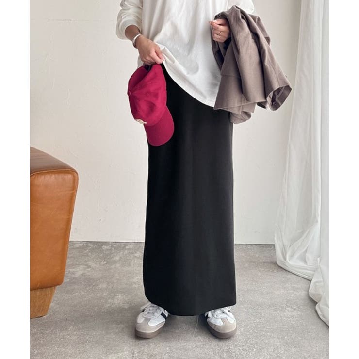 スリット位置自由自在。マルチWAYニットナロースカート（ロング丈） | Classical Elf  | 詳細画像4 